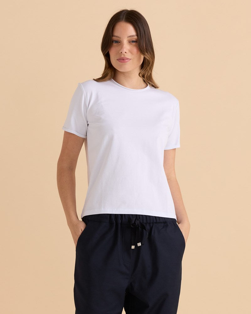 Cotton Slim Fit Tee - White