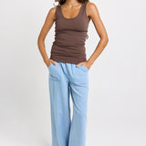 Betty Basics Emma Scoop Tank in Chocolate - view 2