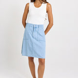 Betty Basics Aida Denim Skirt in Medium Wash - view 2