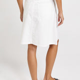 Aida Denim Skirt - White