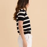 Salford Knit Polo - Cream/Black