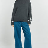 Contrast Stitch Sweater