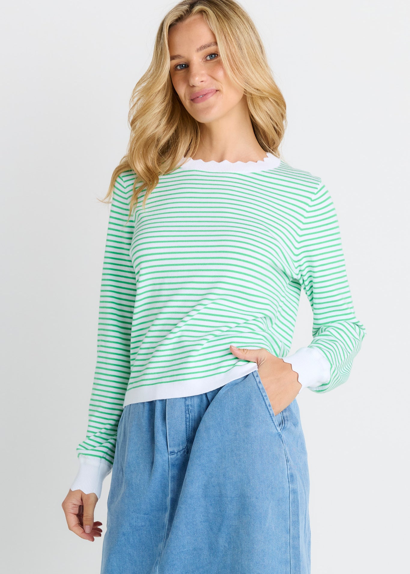 Scallop Knit Sweater