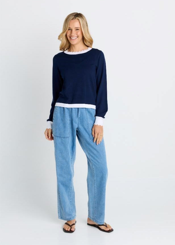 Scallop Knit Sweater