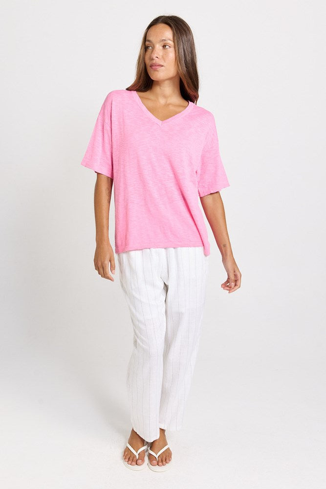 Betty Basics Aries V-Neck Top in Pink - view 2