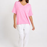 Betty Basics Aries V-Neck Top in Pink - view 2