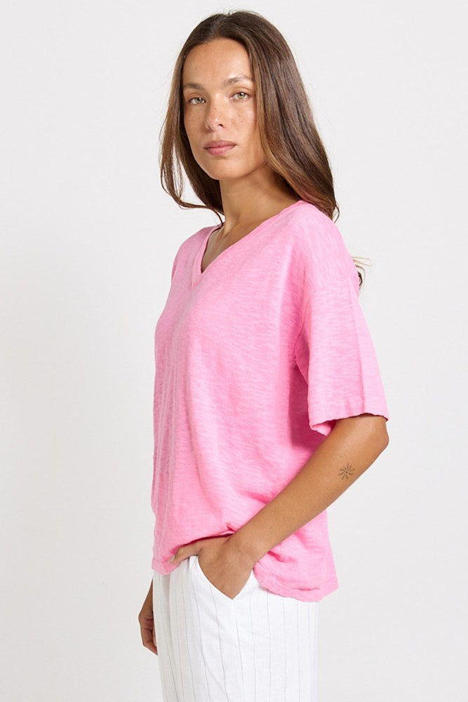 Betty Basics Aries V-Neck Top in Pink - view 3