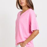 Betty Basics Aries V-Neck Top in Pink - view 3