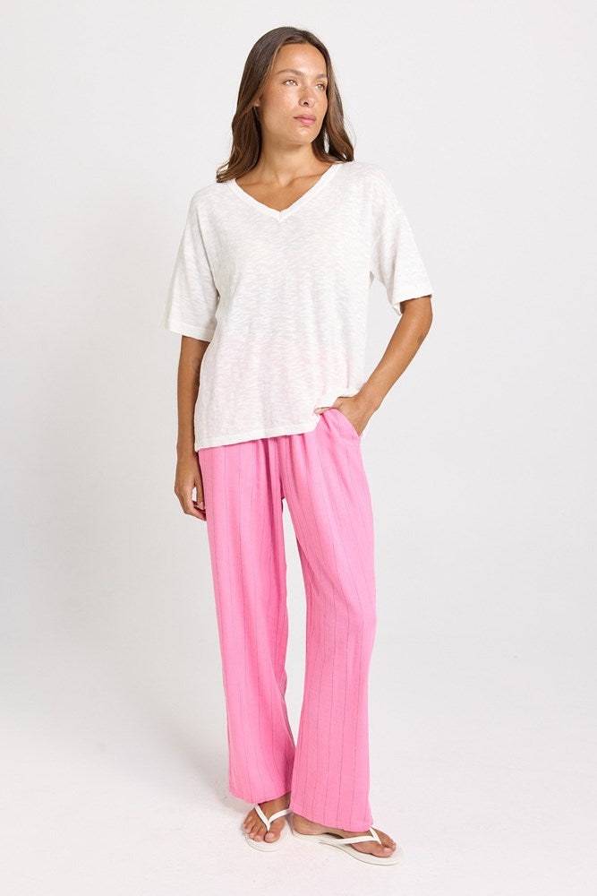 Betty Basics Aries V-Neck Top in White - view 2
