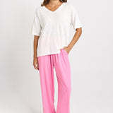 Betty Basics Aries V-Neck Top in White - view 2