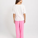 Aries V-Neck Top - White