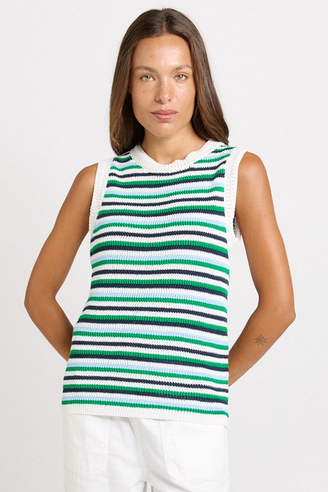 Betty Basics Roni Tank in Blue/Green Combo