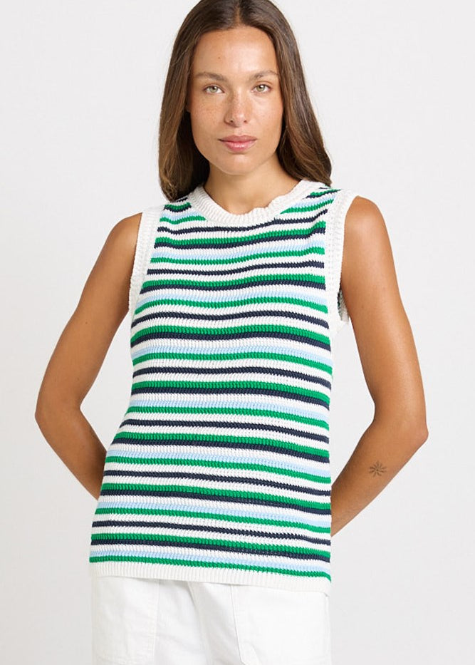 Betty Basics Roni Tank in Blue/Green Combo