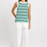 Betty Basics Roni Tank in Blue/Green Combo - view 2