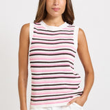Betty Basics Roni Tank in Chocolate/Pink Combo