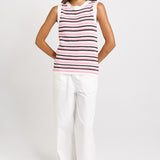 Betty Basics Roni Tank in Chocolate/Pink Combo - view 2