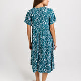 Donna Dress - Teal Petal Print