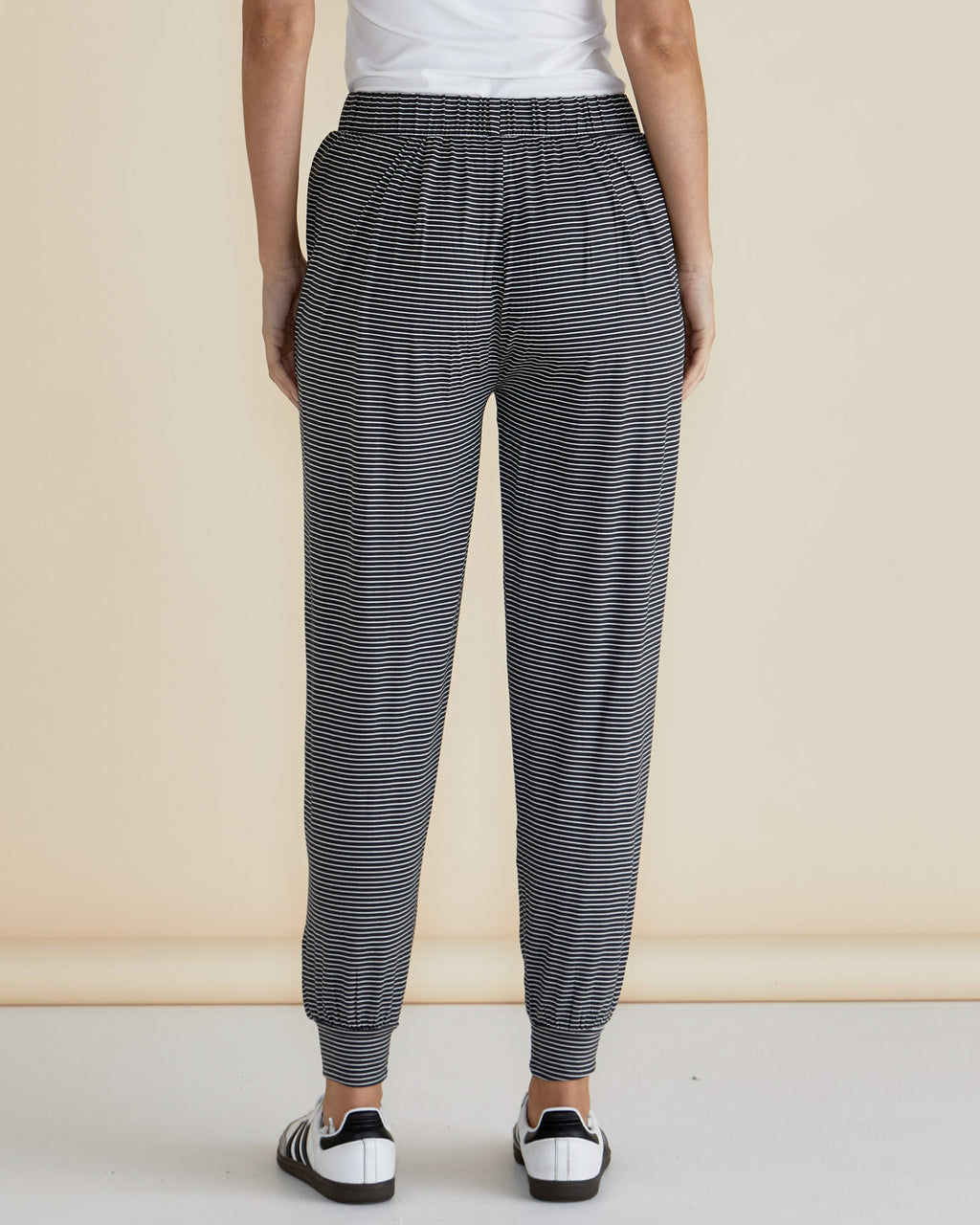 PARIS PANT - Charcoal Stripe