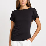 Betty Basics Victoria Viscose Tee in Black