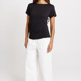 Betty Basics Victoria Viscose Tee in Black - view 2