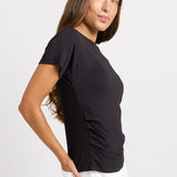 Betty Basics Victoria Viscose Tee in Black - view 3