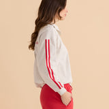 Rocco Quarter Zip Sweatshirt - Grey Marle
