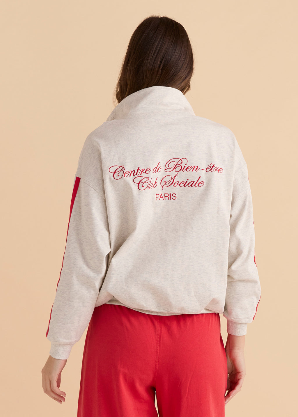 Rocco Quarter Zip Sweatshirt - Grey Marle