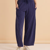 Barrel Leg Sweatpant - Navy