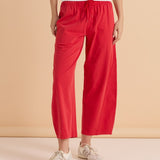 Barrel Leg Sweatpant - Red