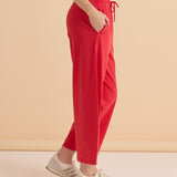 Barrel Leg Sweatpant - Red