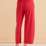 Barrel Leg Sweatpant - Red