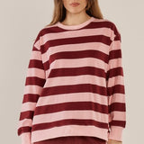 Stazie Sweatshirt - Pink/Red Stripe