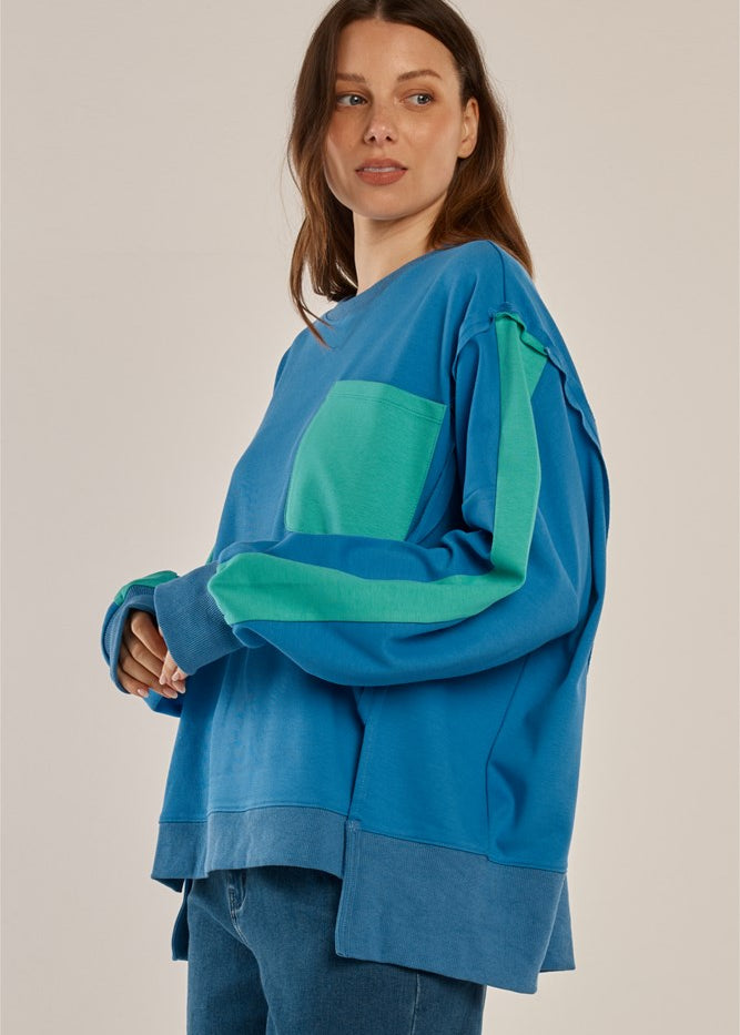 Tania Sweatshirt - Blue/Green
