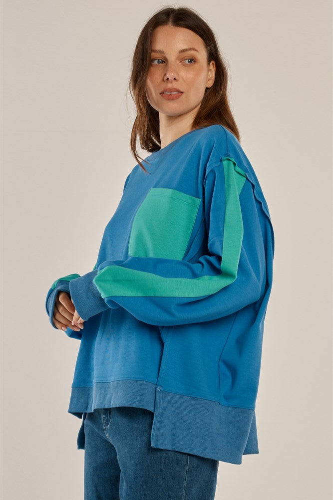 Tania Sweatshirt - Blue/Green
