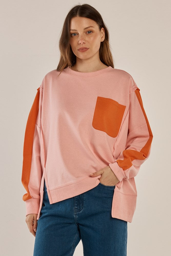 Tania Sweatshirt - Pink/Orange