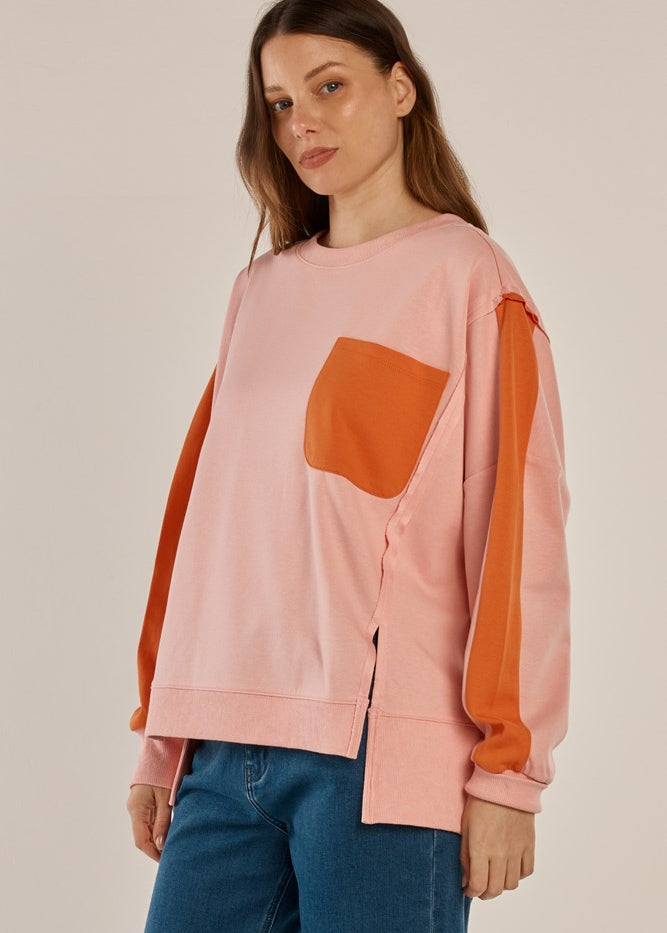 Tania Sweatshirt - Pink/Orange