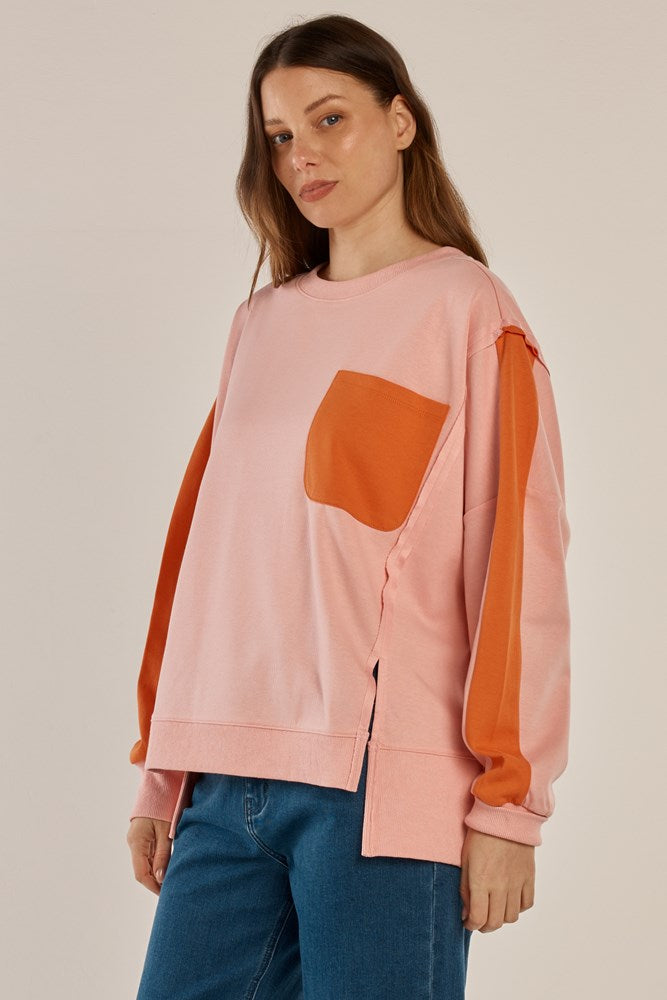 Tania Sweatshirt - Pink/Orange