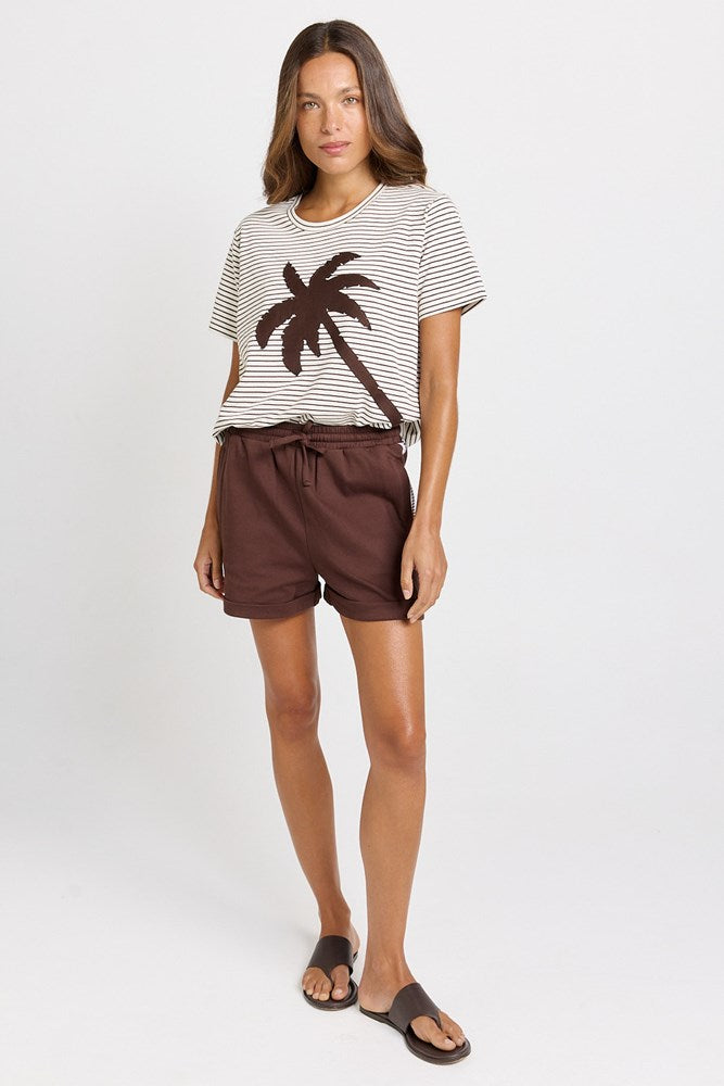 Betty Basics Nikki Relax Short in Chocolate - view 2