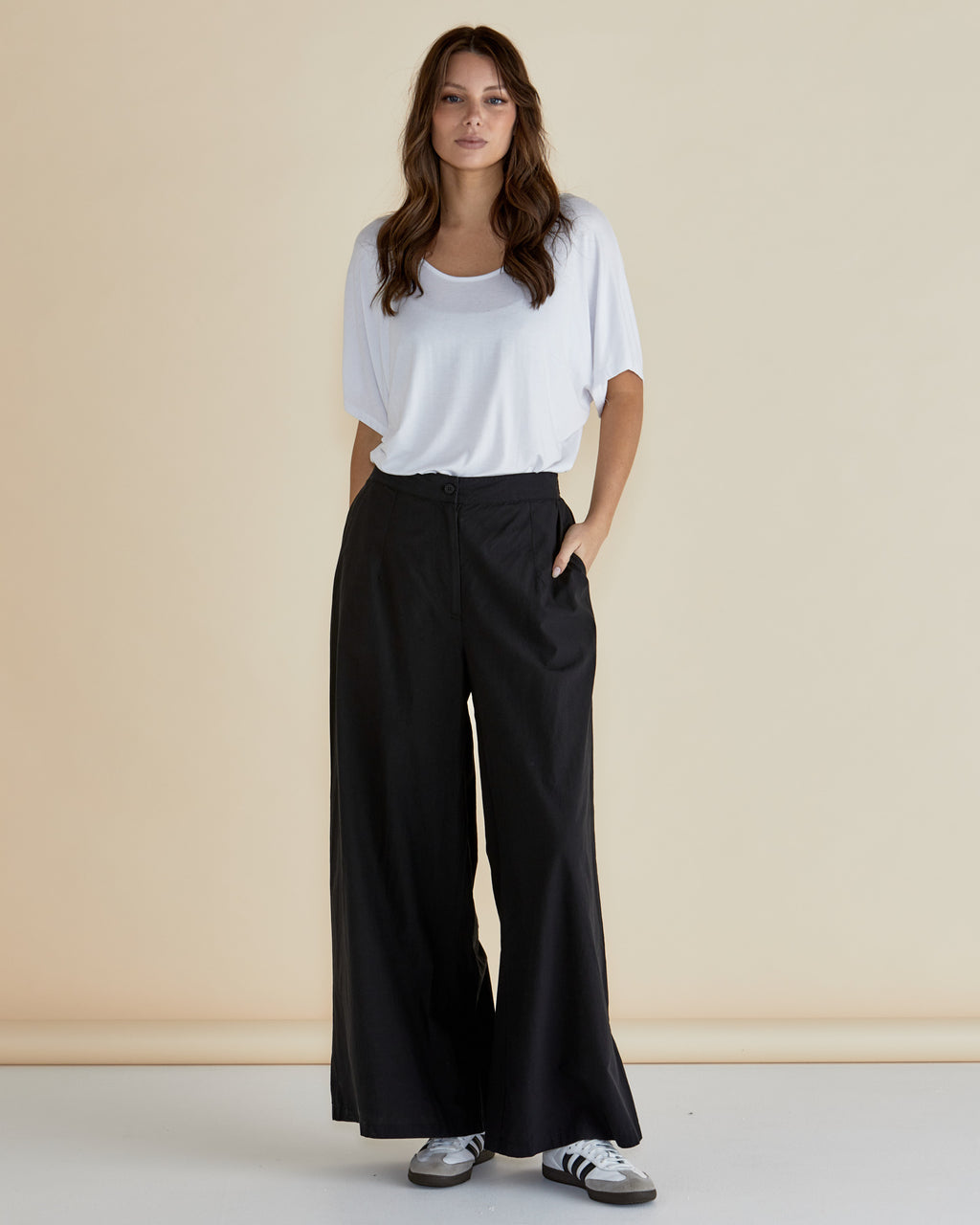 WENDY WIDE LEG PANT - Black