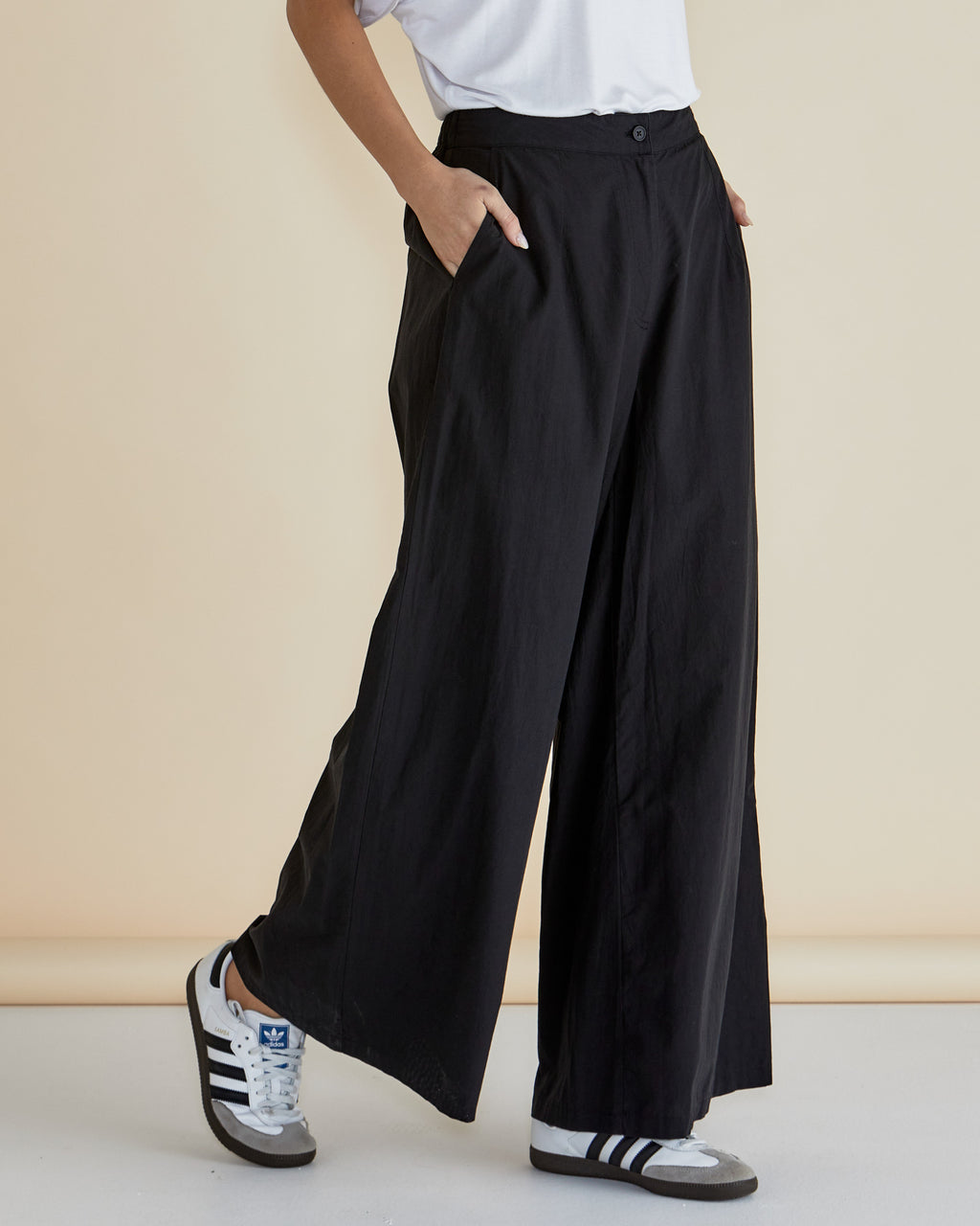 WENDY WIDE LEG PANT - Black