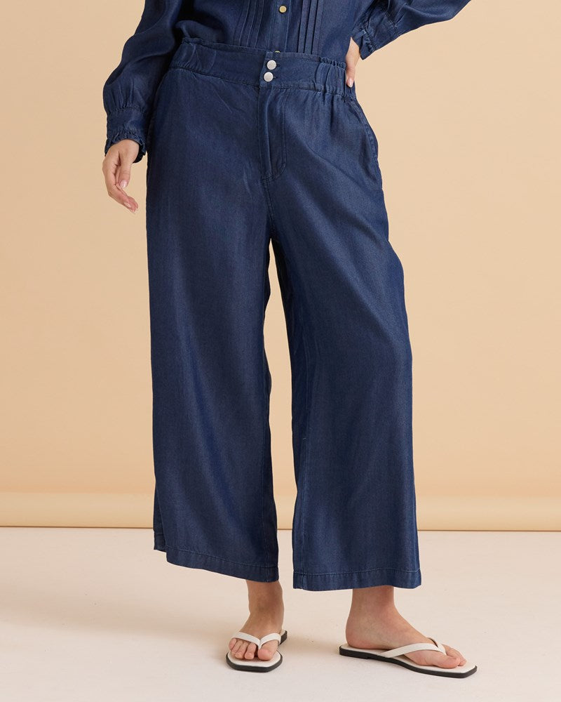 Rio Relaxed Pant - Dark Blue Wash