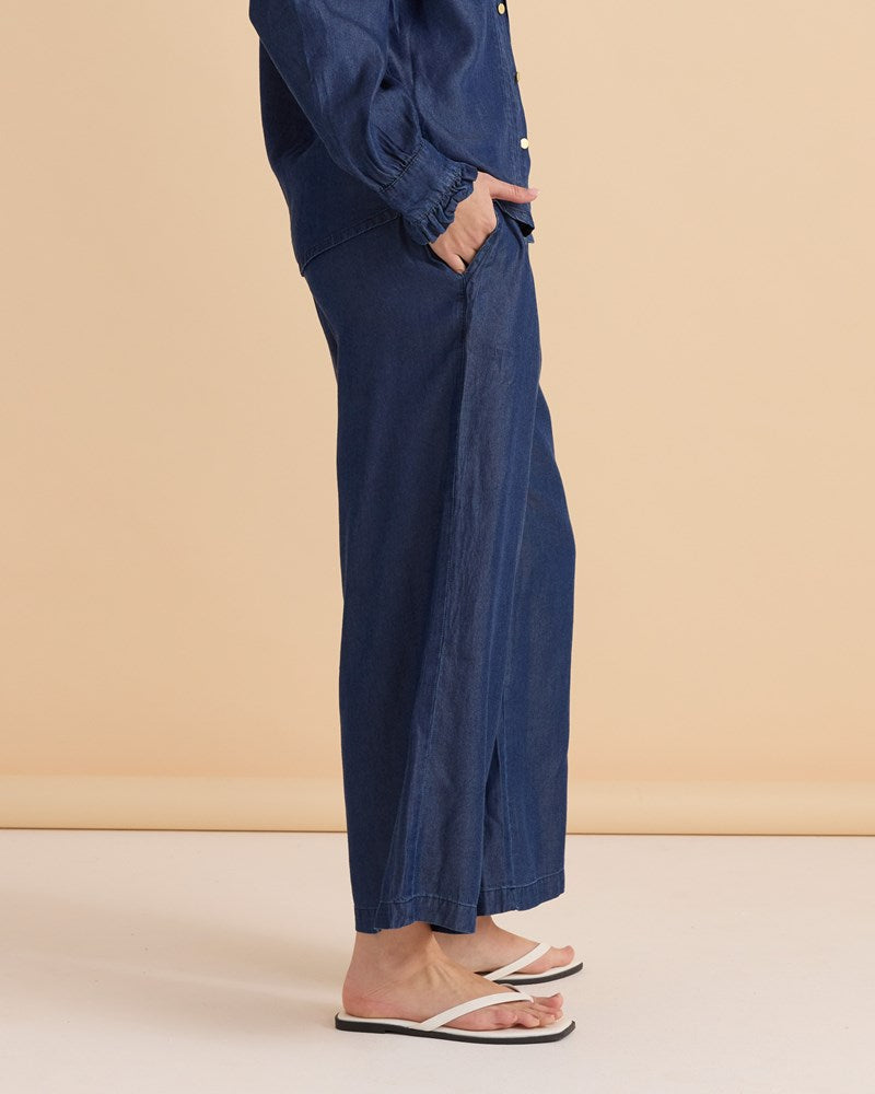 Rio Relaxed Pant - Dark Blue Wash