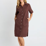 Dawson Denim Dress - Chocolate