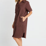 Dawson Denim Dress - Chocolate