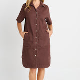 Dawson Denim Dress - Chocolate