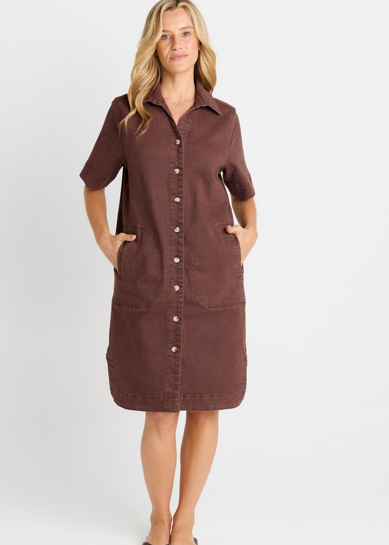 Dawson Denim Dress - Chocolate