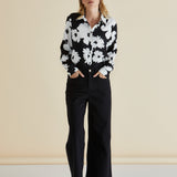 ROSIE SHIRT - Monochrome Floral