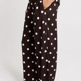 Betty Basics Zander Pant in Pink/Choc Polka Dot - view 3