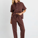 Quinn Cotton Jogger - Chocolate