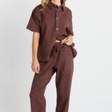 Quinn Cotton Jogger - Chocolate